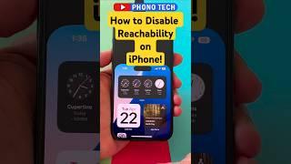 How to Disable Reachability on iPhone! #trending #tips #features #howto Phono Tech #Shorts