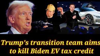 trump cabinet members 2024 | us ev tax credit | trump administration | trump cabinet 2024