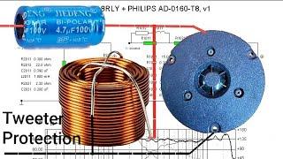 Add inductor protect Philips Tweeter from blown damage