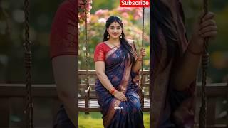 She Swings Like a Queen  Dubai AI Saree Princess #Shorts #ailookbook #prettygirl #ai #aisaree