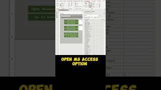 How to Open Ms Access Option