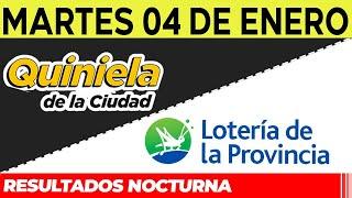 Resultados Quinielas Nocturnas de la Ciudad y Buenos Aires, Martes 4 de Enero