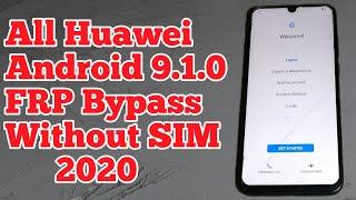 All HUAWEI FRP/Google Account Bypass 2020 Android/EMUI 9.1.0 /NO SIM DATA/HUAWEI Google Lock Remove