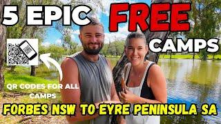 FREE CAMPING | 5 EPIC campsites from Forbes NSW to Eyre Peninsula SA