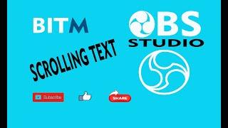 OBS Studio - Tutorial 5 - Scrolling Text -  URDU اردو / HINDI हिंदी