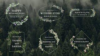 Wedding Titles - Free After Effect Template | Pik Templates