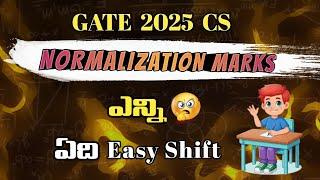 GATE 2025 CS Normalization Marks: Easy & Tough Shifts Analysis in Telugu