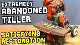 ABANDONED RUSTY TILLER SATISFYING RESTORATION