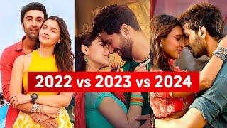 2022 Vs 2023 Vs 2024 - Top 10 Hindi/Bollywood Songs of Each Year on Youtube