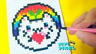 ОЧЕНЬ ЛЕГКО !  Pusheen Cat Рисуем по клеточкам ! Кот Пушин !!  Pusheen Cat PIXEL ART HOW TO DRAW