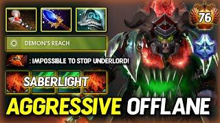 ULTRA AGGRESSIVE OFFLANE By SaberLight Underlord Aghs Scepter + Shiva Guard Build 100% Can't Escape