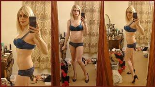 Male to Female Confidence Lace Lingerie Panties Try On Haul by MTF Transgender Woman Kelsey Fax