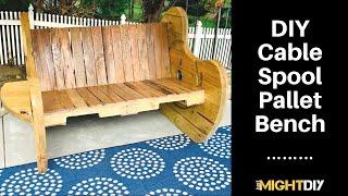 Make a Cable Spool Pallet Bench - DIY Pallet Project