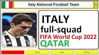 Italy national football team squad 2022 | Italian soccer players | FIFA world cup 2022, Qatar