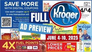 *FULL AD* Kroger Ad Preview for 6/4-6/10 | NEW Weekly Digitals, 5x Digitals, & MORE