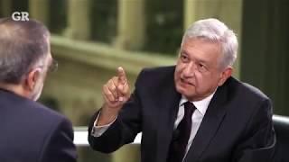 AMLO en entrevista con René Delgado. Reforma
