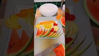 Amazing WatermelonApple  Orange  carving cutting design#Watermelon#Fruit#Easy watermelon carving#