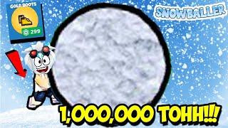 САМЫЙ БОЛЬШОЙ СНЕЖОК НА 1,000,000 ТОНН В РОБЛОКСЕ! ROBLOX Snowballer