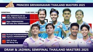 𝗜𝗡𝗗𝗢𝗡𝗘𝗦𝗜𝗔 𝗠𝗘𝗡𝗗𝗢𝗠𝗜𝗡𝗔𝗦𝗜..!! DRAW  & JADWAL SEMIFINAL THAILAND MASTERS 2025 BESOK JAM 12 LIVE BWF TV