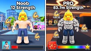 I Went from WIMPY NOOB to SHREDDED Pro in Gym Star Simulator!