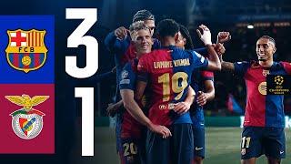 HIGHLIGHTS | FC BARCELONA 3 vs 1 SL BENFICA | UEFA CHAMPIONS LEAGUE 24/25 