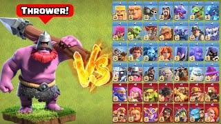 New Thrower vs All Troops! - Clash of Clans