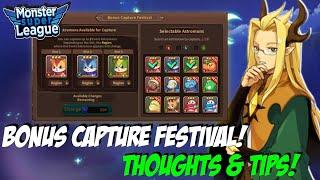 Bonus Capture Festival Thoughts & Tips! | Monster Super League