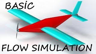 Aircraft Basic Aerodynamic Flow Simulation with Solidworks 2015 [Tutorial]