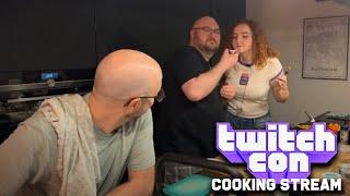 TwitchCon Cooking w/ @maezes_ @stystatic @wadebox and @apokuna