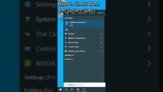 How to Check RAM and System Specs