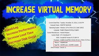 How to increase virtual Memory | Speed Up Pc | Windows