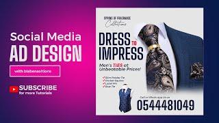 how to create a realistic ad design for social media | photoshop tutorials