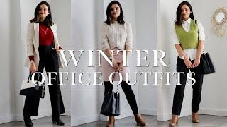 SLAY AT WORK EVERYDAY | Business Casual Winter Lookbook | Winter Work Outfit Ideas for Women | OOTW