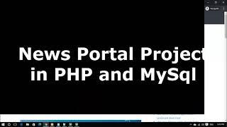 Online News Portal using PHP/MySQLi | Free Source Code