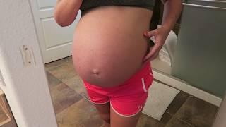 Baby's FOOT Poking Out of my BELLY!38 Weeks Pregnant