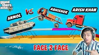 GTA 5 | FACE 2 FACE RACE CHALLENGE WITH @AbhishekkzGaming @arishkhan @sachingamingtv8251 SUPER FUN 