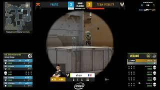 SHOX INSANE 1V4 AWP CLUTCH AGAINST FNATIC | DUST2 | FNATIC VS VITALITY | ROAD TO RIO 2020