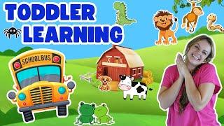 Toddler Learning Videos with Miss Katie! Learn First Words, Animals, Nursery Rhymes - Baby Videos