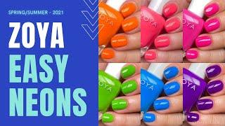 Zoya Easy Neons Collection 2021 | Review, Live Swatches & Swatch Pictures