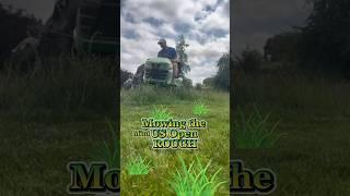 Mowin’ the Mini Course to regular playing conditions! #backyard #golf #lawn #mowing #golfaddict #dad