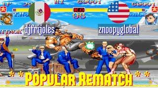 FT10 @ssf2xjr1: djfrijoles (MX) vs znoopyglobal (US) [Super SF II X ssf2x ssf2 Fightcade] Aug 28