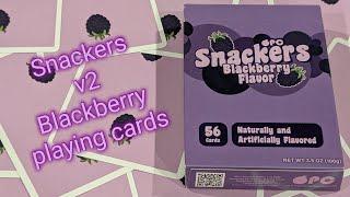 Daily deck review day 403 - Snackers v2 BlackBerry Flavor playing cards by Organic playing cards