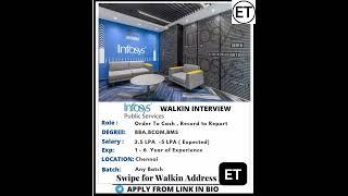 Infosys Walkin Interview Recruitment Notifications