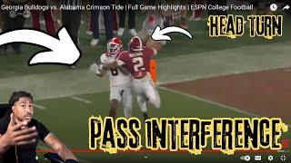 Shocking Non Pass Interference Call In Georgia vs Alabama Game!