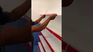 Supermarket Wall Display Rack Assembly | Retail Storage Fixture Setup #business #trending #shorts