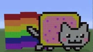 Minecraft Pixel Art: Nyan Cat Tutorial