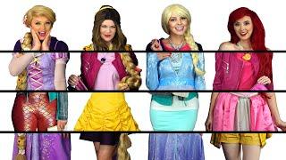 DISNEY PRINCESS CLOTHES SWITCH UP CHALLENGE WITH FROZEN ELSA, BELLE, ARIEL & RAPUNZEL. Totally TV