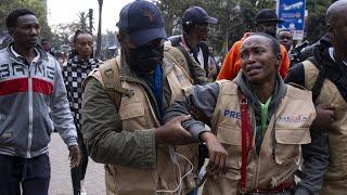 DRAMA AT PASTOR MWAI CHURCH AFTER PRES RUTO ROGUE POLICE HARASSES JOURNALIST COVERING GEN Z DEMOS