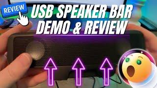 Cyber Acoustics USB Speaker Bar Demo and Review