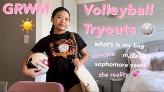 GRWM FOR VOLLEYBALL TRYOUTS | SOPHOMORE YEAR